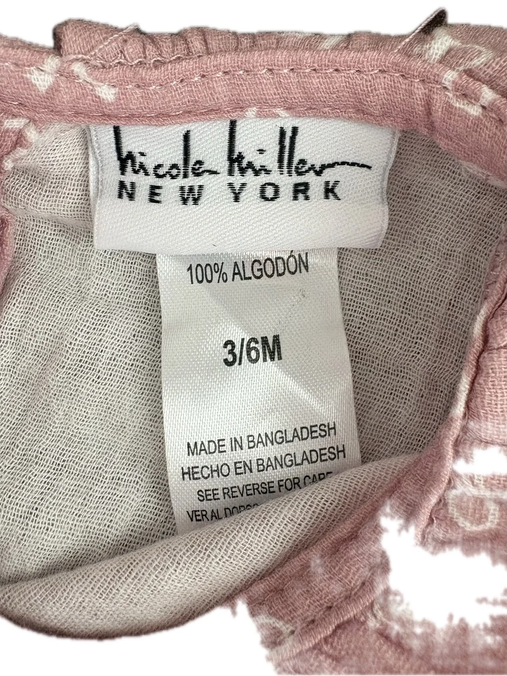 NWOT Nicole Miller Sleeveless Bubble Bodysuit Pink White Bows Ruffle Details